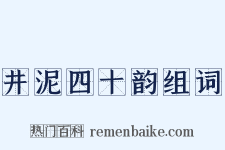 井泥四十韵组词是什么意思的图片